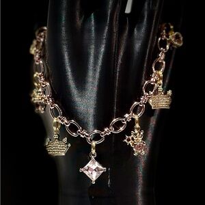 Elegant Rose Gold Charm Bracelet